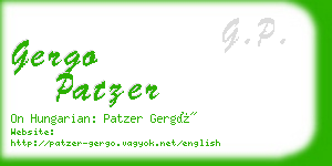 gergo patzer business card